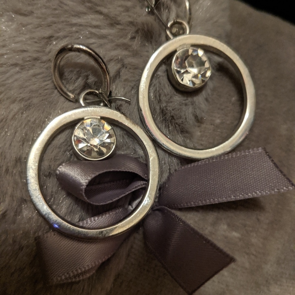 White House Black Market double side hoop earrings